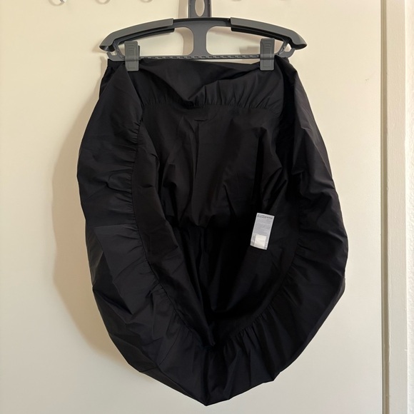 Banana Republic Black Nylon/ Cotton Poplin Bubble Midi Skirt NWT Size 6 A-Line - Picture 2 of 9